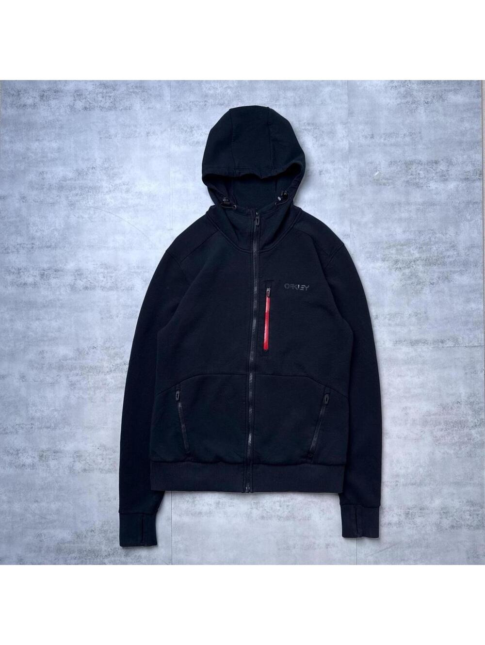 Y2K Oakley Black Fleece Zip up hoodie jacket